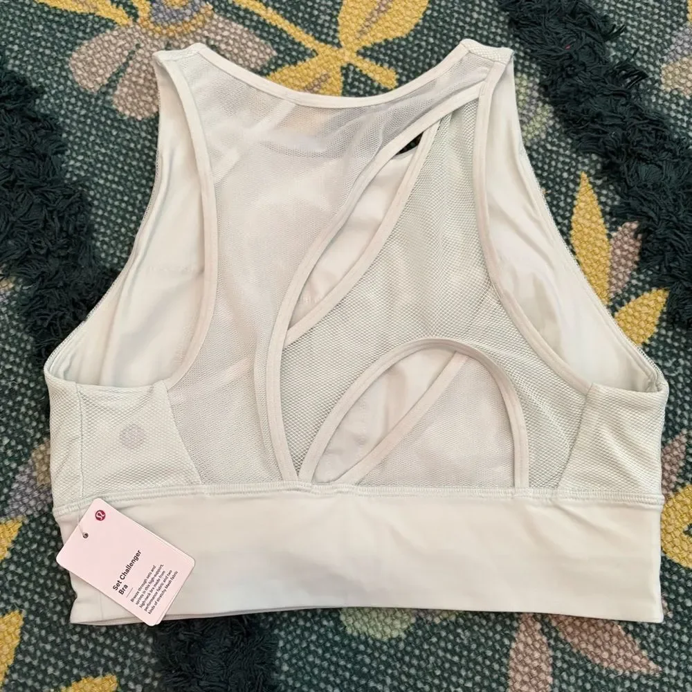 NWT Lululemon Set Challenger Athletic Workout Sports Bra in Island Mist Size 8‎